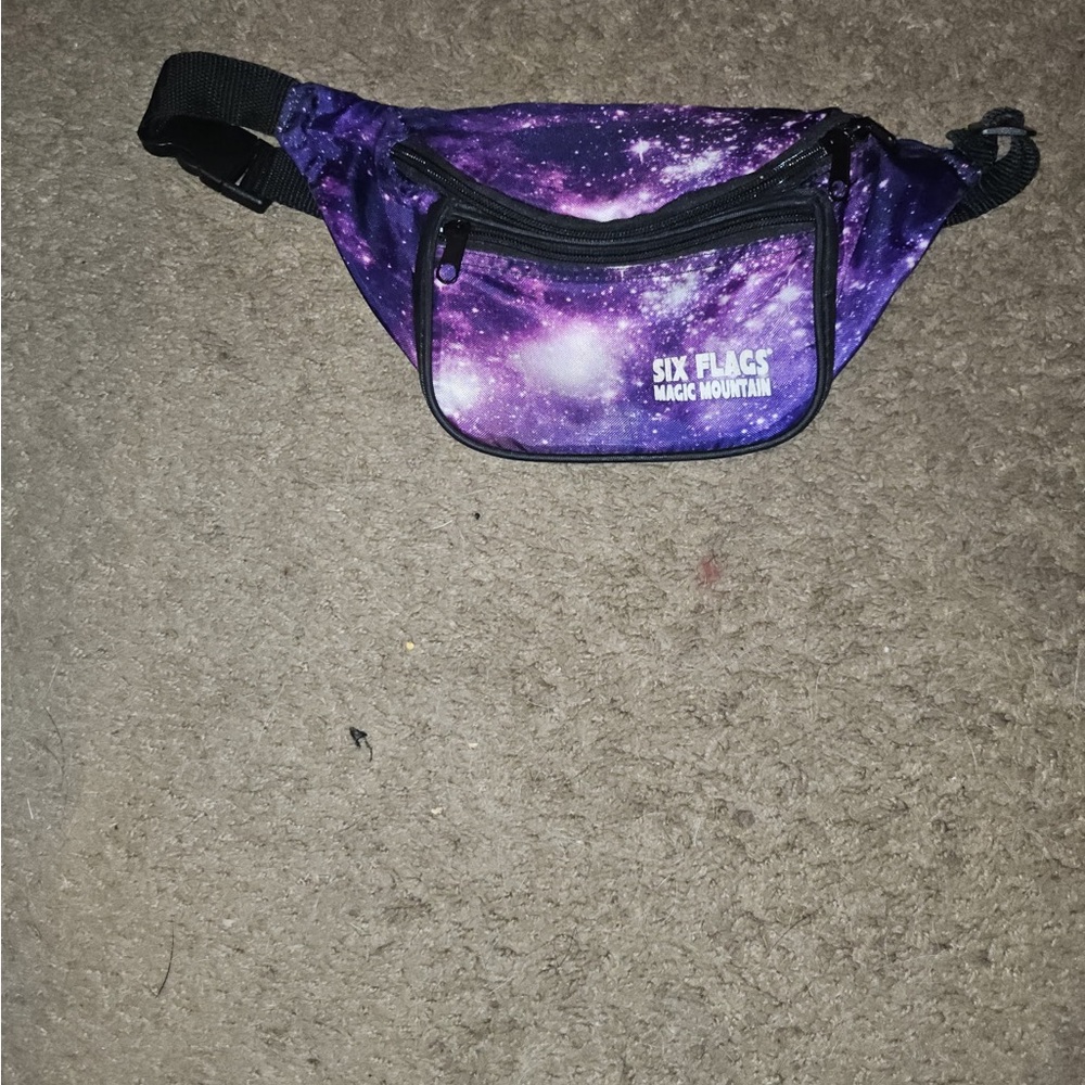 Six Flags Purple Belt Bag Cosmic Design